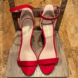 Madden Red Ankle Strap Heels
